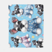 Niedlicher Hund des Schnauzer-Tiermusters Fleecedecke (Vorderseite)