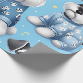 Niedlicher Hund des Schnauzer-Tiermusters Geschenkpapier (Ecke)