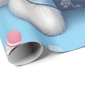 Niedlicher Hund des Schnauzer-Tiermusters Geschenkpapier (Rolleneckpunkt)