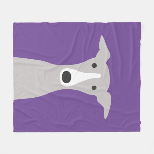 Niedlicher Hund des Windhund-| italienischen des Fleecedecke (Vorderseite (Horizontal))