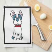 Niedlicher Hund Dishtowel - Boston-Terrier Geschirrtuch (Viertel Falte)