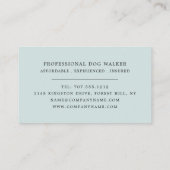Niedlicher Hund, Dog Walker-Dienst Visitenkarte (Rückseite)