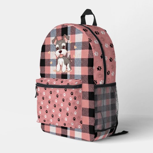 Niedlicher Hund Druck Schneiden Nähtasche Bedruckter Rucksack (Rückseitige Ecke Rechts)