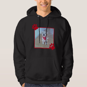 Niedlicher Hund ein Foto Red Paws Funny Hoodie
