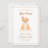 Niedlicher Hund Einladung (Vorderseite)