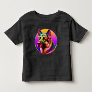 NIEDLICHER HUND FARBFARBENER RAINBOIN KLEINKIND T-SHIRT