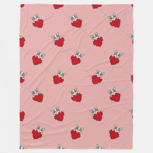 Niedlicher Hund Fleecedecke (Vorderseite)