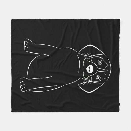 niedlicher Hund Fleecedecke (Vorderseite (Horizontal))