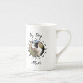 Niedlicher Hund-Foto-Kreisrahmen und Ihr Text Porzellantasse (Rechts)