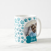 Niedlicher Hund Foto Rahmen Glitzer- und Paws Must Kaffeetasse (VorderseiteRechts)