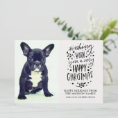 Niedlicher Hund Foto Weihnachten (Stehend Vorderseite)