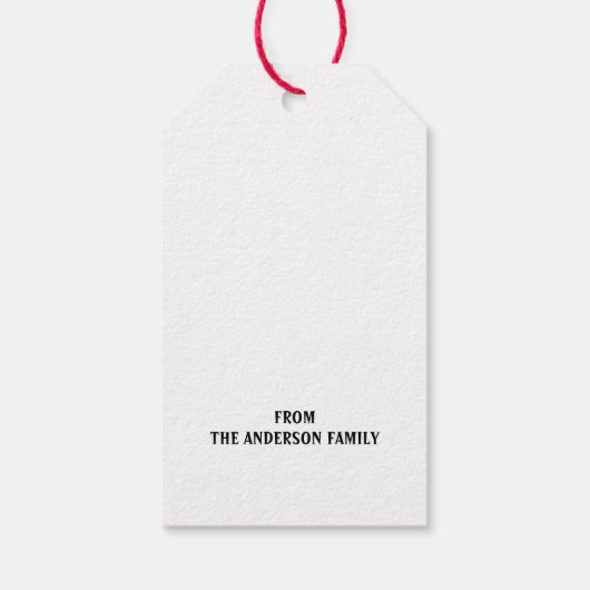 Niedlicher Hund frohe Weihnachten Geschenkanhänger (Rückseite)