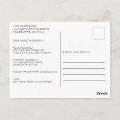 Niedlicher Hund Funny New Address Mouncement Ankün Postkarte (Rückseite)