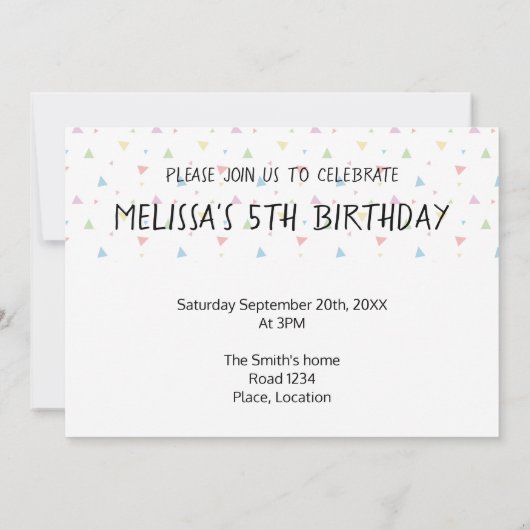 Niedlicher Hund - Geburtstag Einladung (Rückseite)