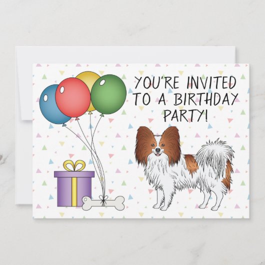Niedlicher Hund - Geburtstag Einladung (Vorderseite)