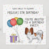 Niedlicher Hund - Geburtstag Einladung (Vorne/Hinten)