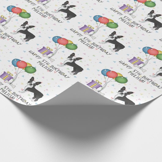 Niedlicher Hund - Geburtstag Geschenkpapier (Ecke)