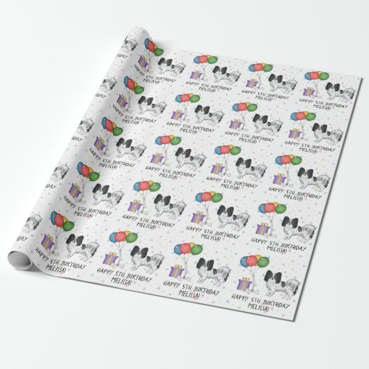 Niedlicher Hund - Geburtstag Geschenkpapier (Ungerollt)