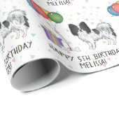 Niedlicher Hund - Geburtstag Geschenkpapier (Rolleneckpunkt)
