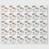 Niedlicher Hund - Geburtstag Geschenkpapier (Flach)