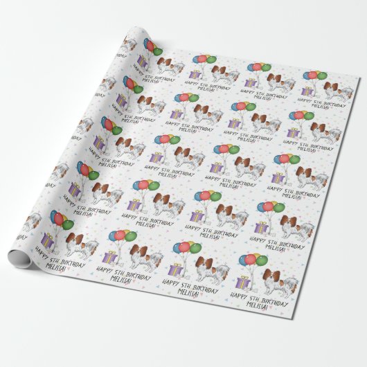 Niedlicher Hund - Geburtstag Geschenkpapier (Ungerollt)