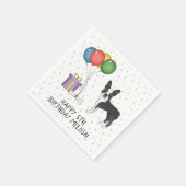 Niedlicher Hund - Geburtstag Serviette (Ecke)