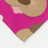 Niedlicher Hund gegenüber Personalisiertem Hund Fleecedecke (Ecke)