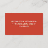 Niedlicher Hund Gelbe Labrador Hauspflege Erinneru Visitenkarte (Rückseite)