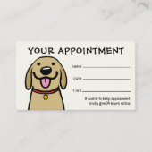 Niedlicher Hund Gelbe Labrador Hauspflege Erinneru Visitenkarte (Vorderseite)