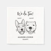 Niedlicher Hund Gesicht Gruß Bull Terrier wir tun Serviette (Vorderseite)