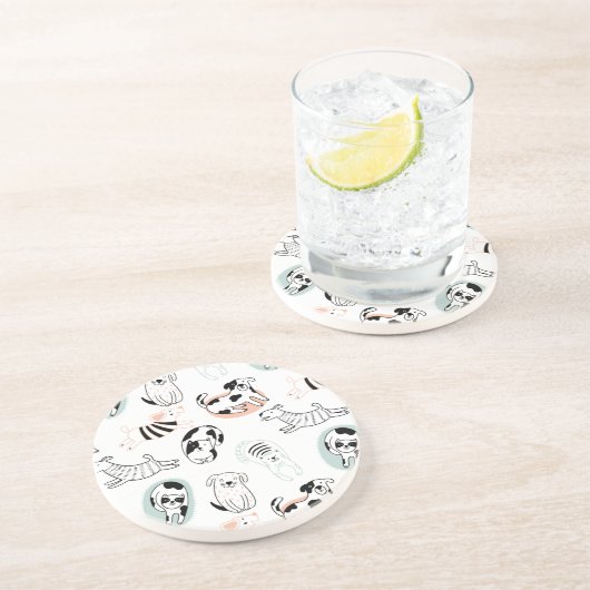 Niedlicher Hund Getränkeuntersetzer (Seite)