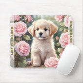 Niedlicher Hund Golden Retriever Puppy Individuell Mousepad (Mit Mouse)