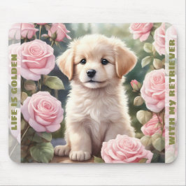 Niedlicher Hund Golden Retriever Puppy Individuell Mousepad