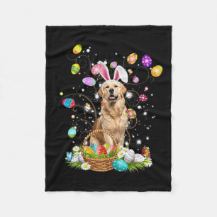 Niedlicher Hund Golden Retriever Spaß Ostertag Ei Fleecedecke