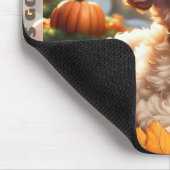 Niedlicher Hund Goldendoodle Welpe Fall Pumpkin Na Mousepad (Ecke)
