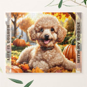 Niedlicher Hund Goldendoodle Welpe Fall Pumpkin Na Puzzle
