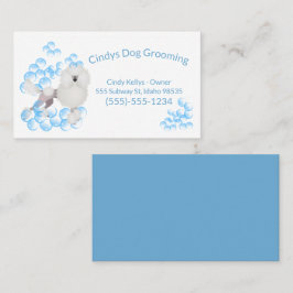 Niedlicher Hund Grooming Blasen Visitenkarte