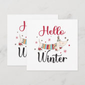 Niedlicher Hund Hallo Winter (Vorne/Hinten)