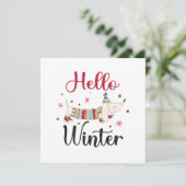 Niedlicher Hund Hallo Winter (Stehend Vorderseite)
