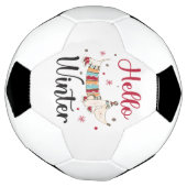 Niedlicher Hund Hallo Winter Fußball (Gedreht)