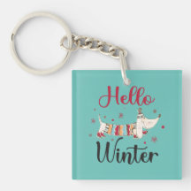 Niedlicher Hund Hallo Winter
