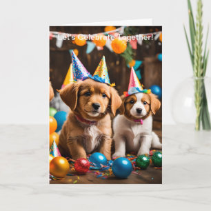 Niedlicher Hund Happy Birthday Grußkarte Karte