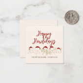 Niedlicher Hund Happy Howlidays Weihnachten Mitteilungskarte (Vorderseite/Rückseite Beispiel)