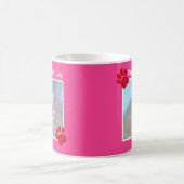 Niedlicher Hund Happy Valentines Day Red Paws 2 Fo Kaffeetasse (Mittel)
