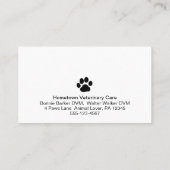 Niedlicher Hund Hauspflege Erinnerung Veterinärmed Visitenkarte (Rückseite)