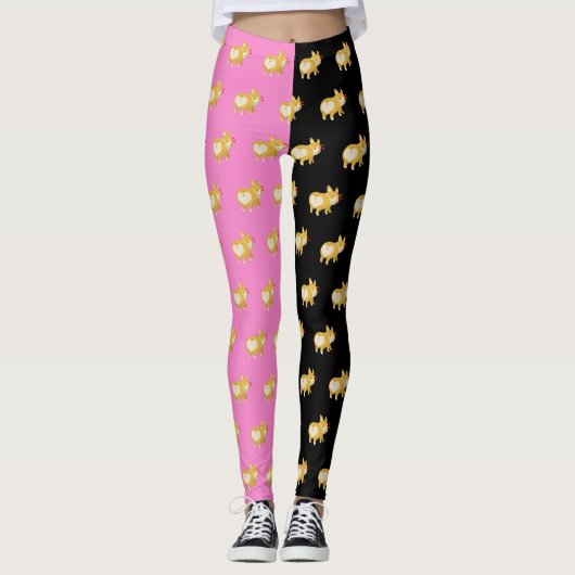 niedlicher Hund Haustier Hintern Herzstück Liebe C Leggings (Vorderseite)