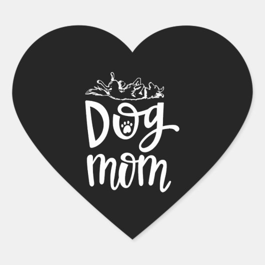 Niedlicher Hund Herz-Aufkleber (Vorderseite)