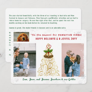 Niedlicher Hund Hund Happy Holidays 3 Fotos Elegan Feiertagskarte