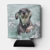 Niedlicher Hund Hunde Schwimmen Dosenkühler (Rückseite)