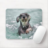 Niedlicher Hund Hunde Schwimmen Mousepad (Mit Mouse)